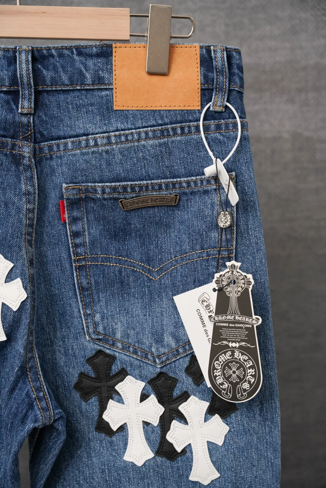 ：S 034 & Chrome Hearts Dark Blue Black White Same Style ：Dark Blue Size：28 30 32 34 （S-XL)